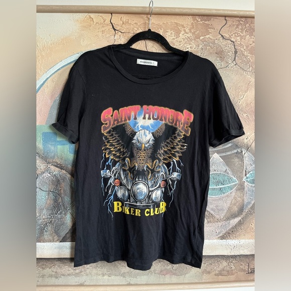 ElevenParis "Saint Honore” Biker Club Eagle and Motorcycle Tee - Picture 1 of 9